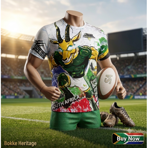 SpringBok Fan Cool Supporter t-shirt ONE OF A KIND
